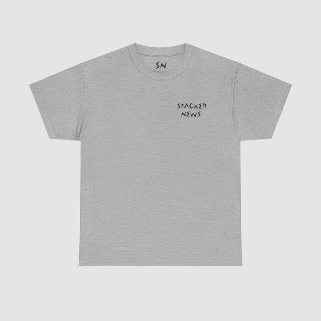 💛🤍🩶🖤 STACKER NEWS Variant Limited Edition T-Shirt - 2nd Gen — Sport Grey, M