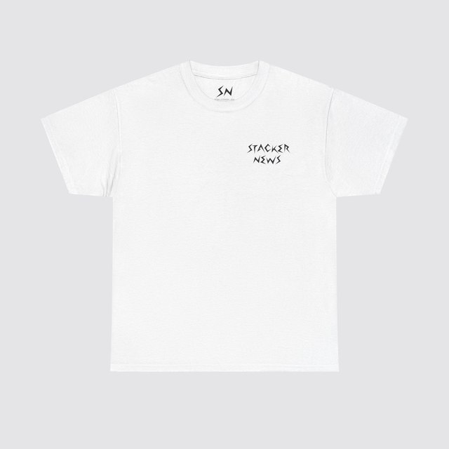 💛🤍🩶🖤 STACKER NEWS Variant Limited Edition T-Shirt - 2nd Gen — White, 2XL