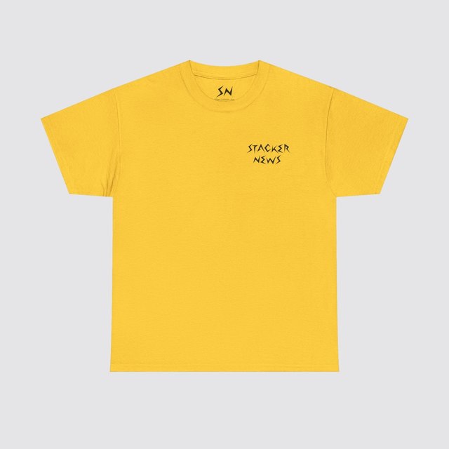 💛🤍🩶🖤 STACKER NEWS Variant Limited Edition T-Shirt - 2nd Gen — Daisy, 5XL