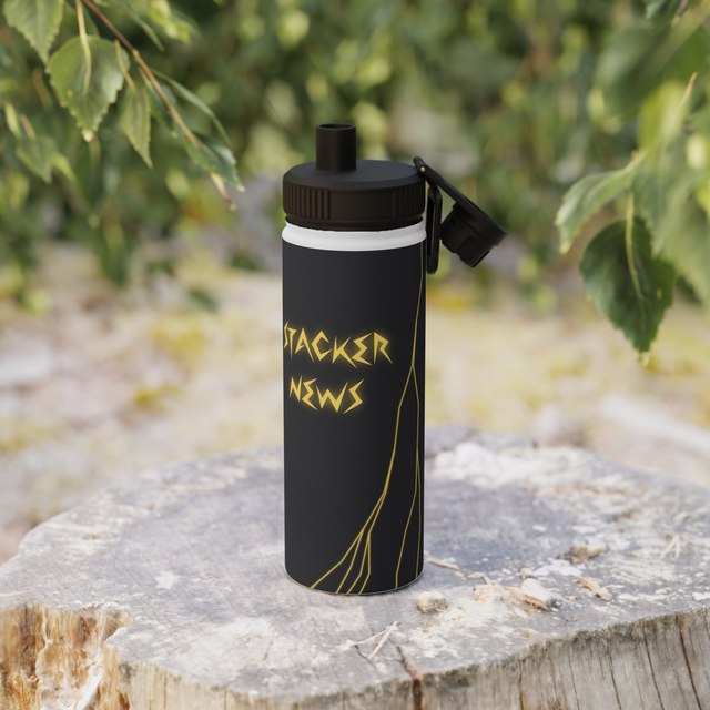 🖤 STACKER EWS Stainless Steel Bottle w/ Sports Lid — White, 18oz