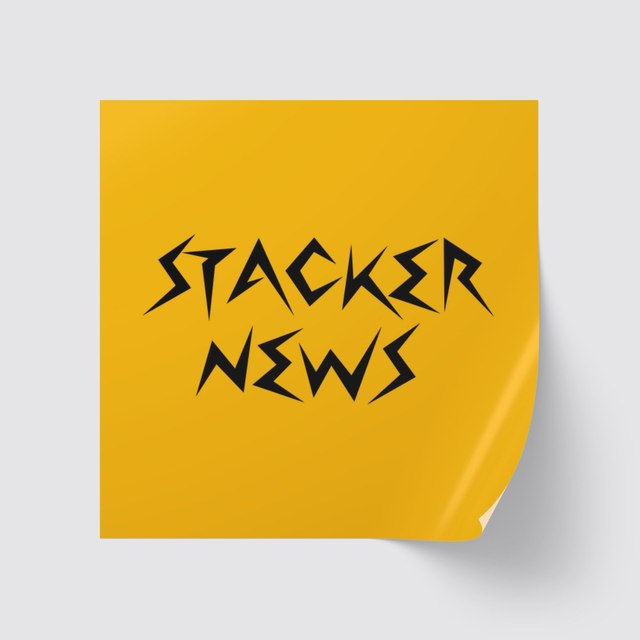 💛🖤 STACKER NEWS Square Gold Sticker Rolls (□1" or ▢2") — 2" × 2", 250 pcs, Glossy