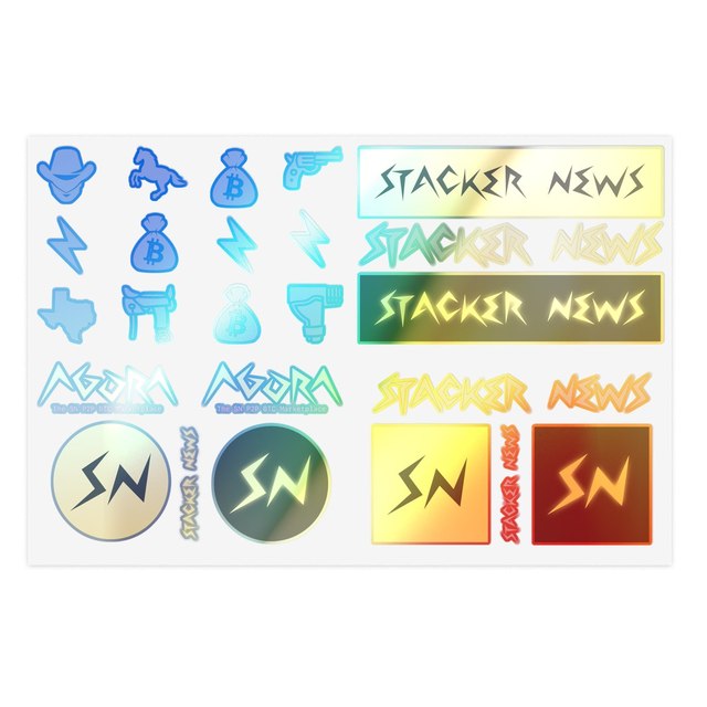 21 Stickers x10 Sheets Bundle (Holographic or Transparent) — 6" × 4", Die-Cut, Holographic