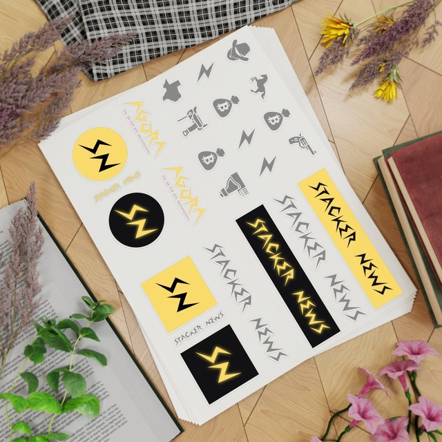 21 Stickers x10 Sheets Bundle (Holographic or Transparent) — 11" × 8.5", Die-Cut,…