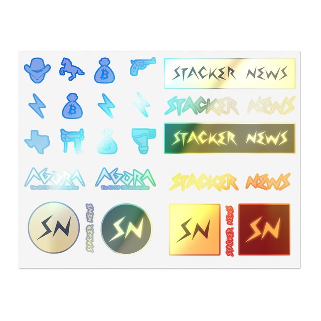 21 Stickers x5 Sheets Bundle (Holographic or Transparent) — 11" × 8.5", Die-Cut,…