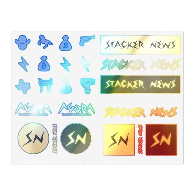 21 Stickers Single Sheet (Holographic or Transparent) — 11" × 8.5", Holographic, Die-Cut