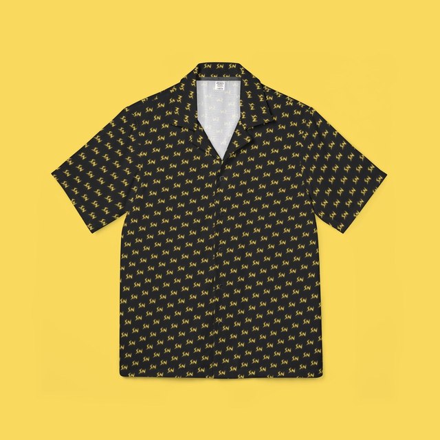 🖤💛 SN Hawaiian Night Camp Shirt — L
