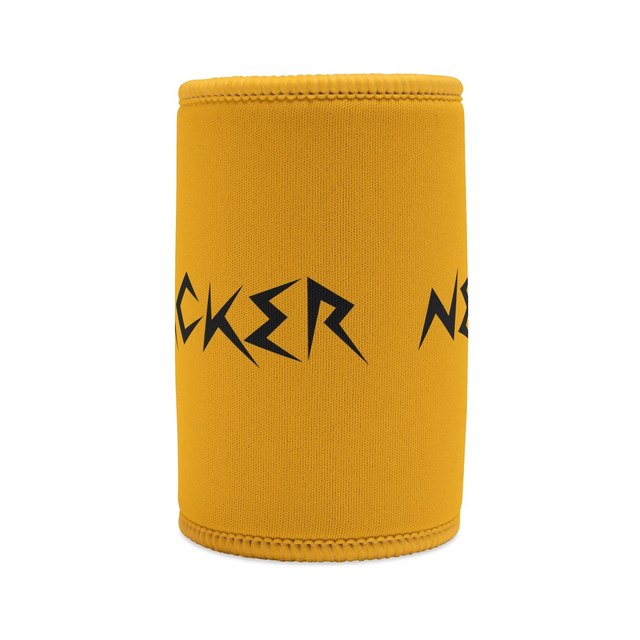 💛🖤 STACKER NEWS Gold Stubby Cooler — Regular Can