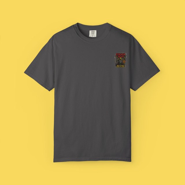 🤍🖤 Vintage Dead Man's Switch Stacker News T-Shirt — Graphite, 2XL