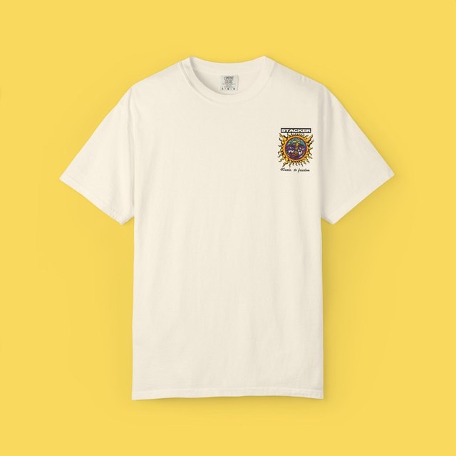 🤍🖤 Vintage lngtstore v1 Stacker News T-Shirt — Ivory, S