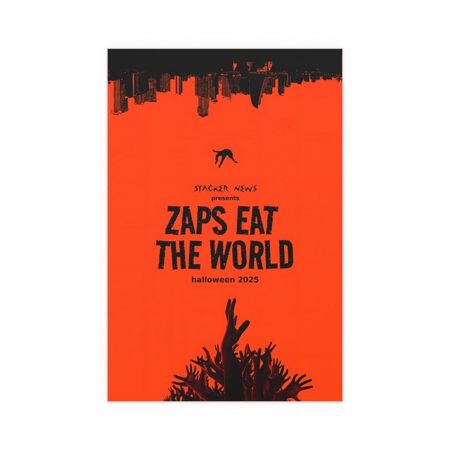ZAPS EAT THE WORLD — 16″ x 24″ (Vertical), Semi Glossy