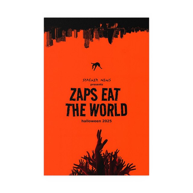 ZAPS EAT THE WORLD — 20″ x 30″ (Vertical), Semi Glossy