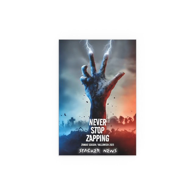 NEVER STOP ZAPPING — 8" x 12" (Vertical), Semi Glossy