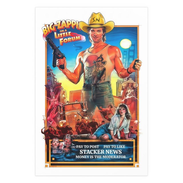BIG ZAPPING on a Little Forum — 32″ x 48″ (Vertical), Semi Glossy