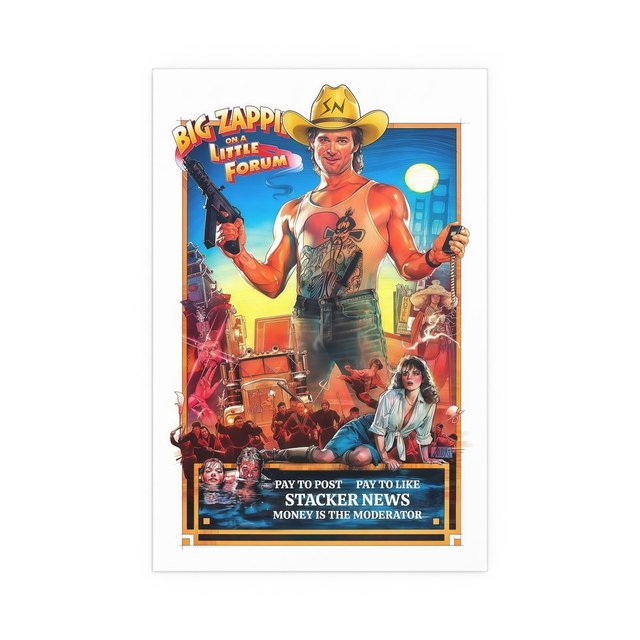 BIG ZAPPING on a Little Forum — 16″ x 24″ (Vertical), Semi Glossy