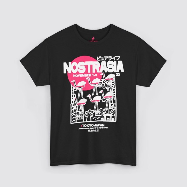 🖤 🤍 🩶 🩷 NOSTRASIA Tokyo Japan — Black, 4XL