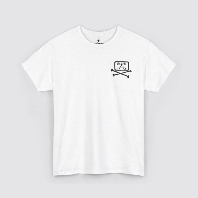 💚 🖤 🤍 🩶 WAVLAKE Mixtape Cassette Skull — White, 2XL