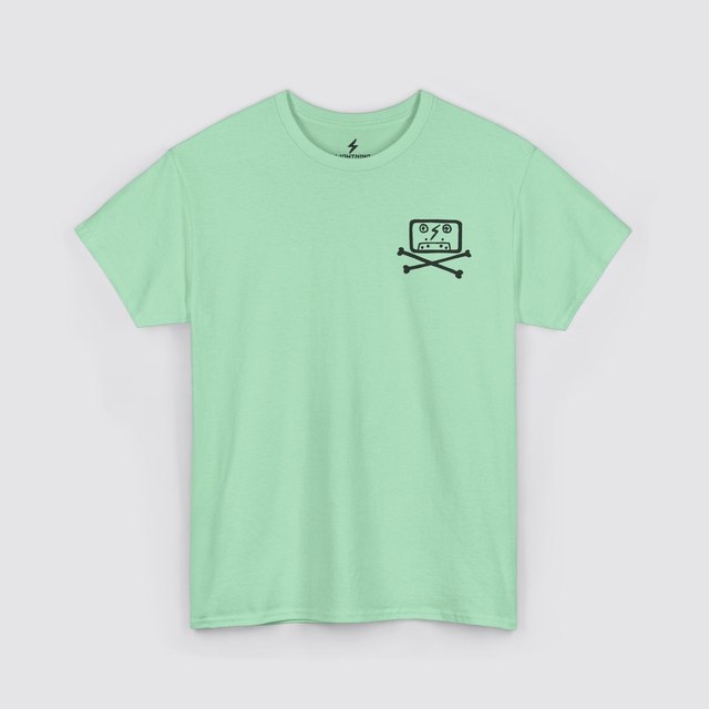 💚 🖤 🤍 🩶 WAVLAKE Mixtape Cassette Skull — Mint Green, 4XL