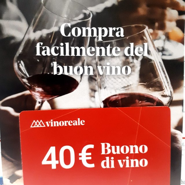 Buono sconto di €40 a vinoreale.it