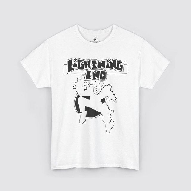 💚 🖤 🤍 🩶 🧡 🩷 Lightning LND Take Warning — White, L