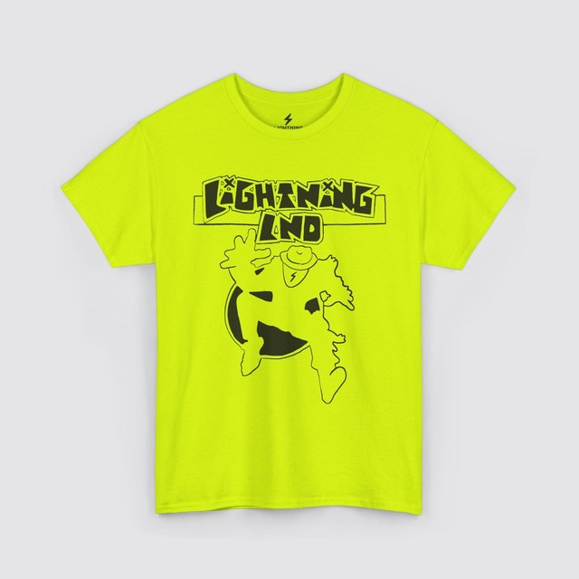 💚 🖤 🤍 🩶 🧡 🩷 Lightning LND Take Warning — Neon Green, 3XL