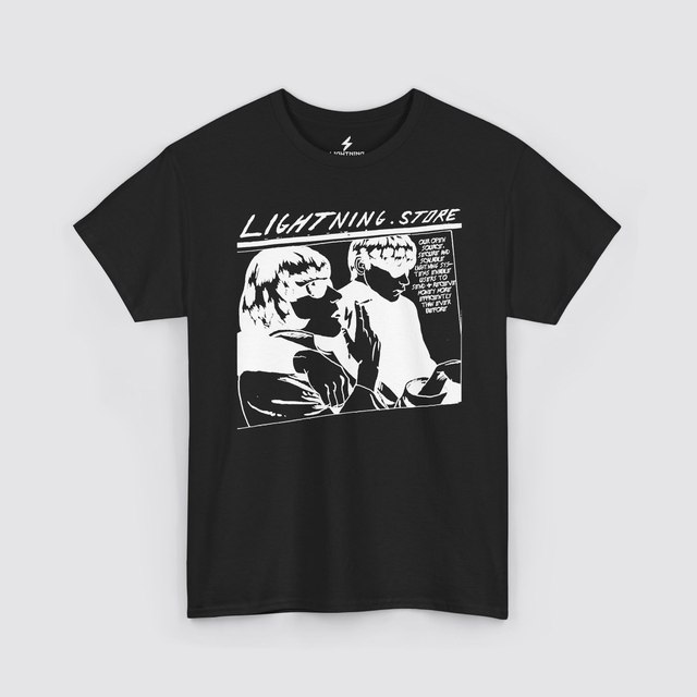 💚 🖤 🤍 🧡 🩶 🩷 Lightning Store Comic — Black, 2XL