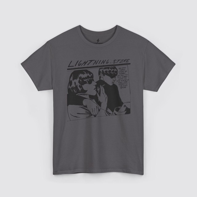 💚 🖤 🤍 🧡 🩶 🩷 Lightning Store Comic — Charcoal, 4XL