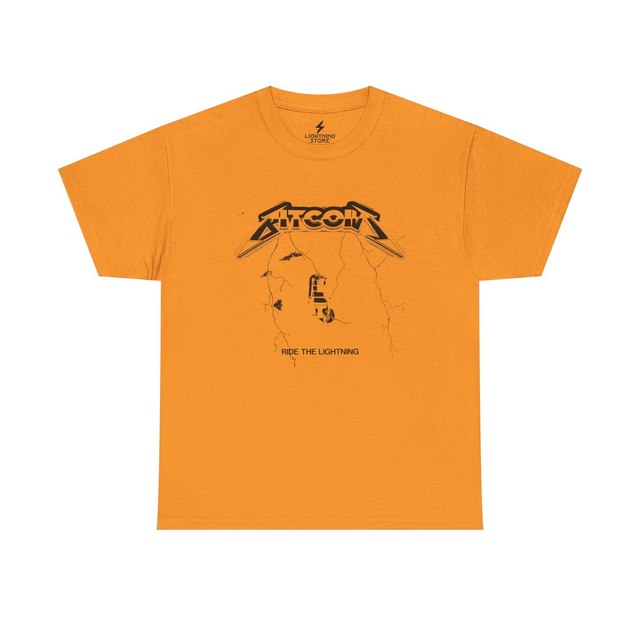 🖤 🤍 🧡 🩶 Bitcoin Ride the Lightning — Tennessee Orange, 3XL