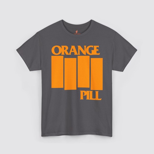 🖤 🤍 🧡 🩶 Orange Pill Bold — Charcoal, M
