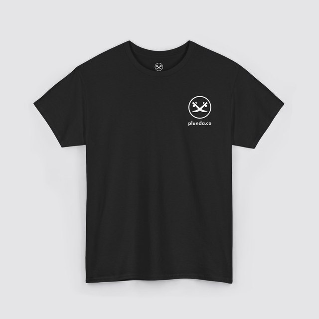 🤍 🩶 🖤 💚 💛 Plunda.co Logo Tee — Black, 4XL