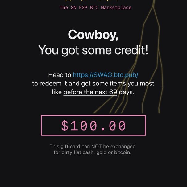 $100 CREDIT