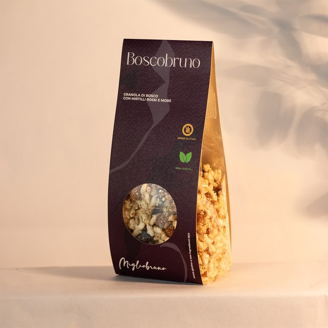 Boscobruno <h6>Granola di bosco con mirtilli rossi e more</h6>