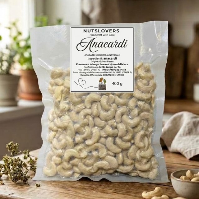 Anacardi al Naturale – Selezionati e Confezionati a Mano (400g)