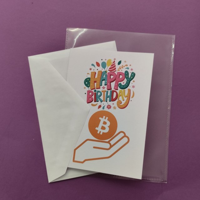 Bitcoin Greetings Card 7pz