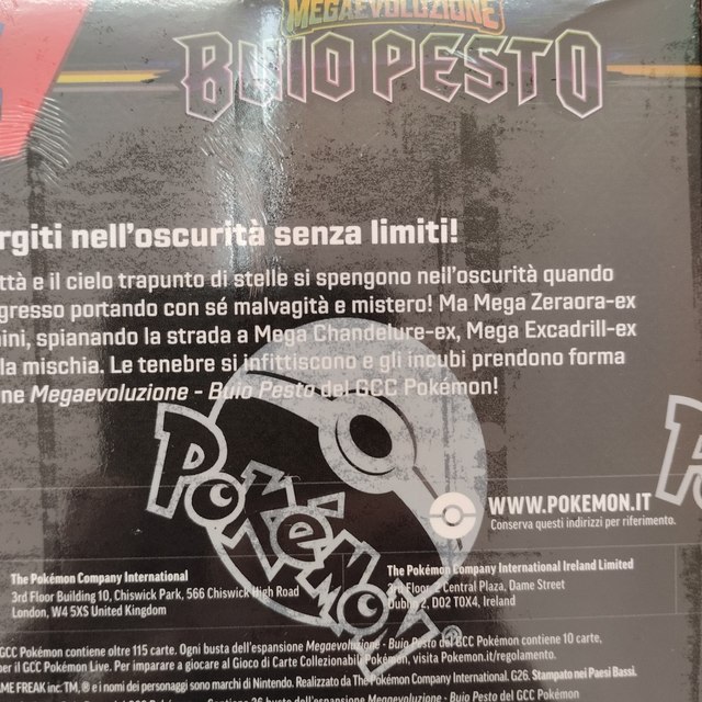 Pokemon Box Sealed Buio Pesto