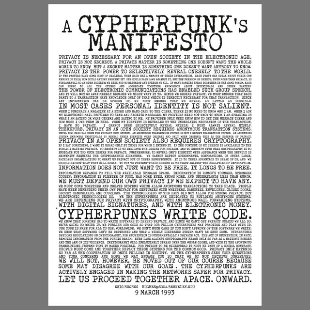 Poster A2 "A Cyperpunk's Manifesto"