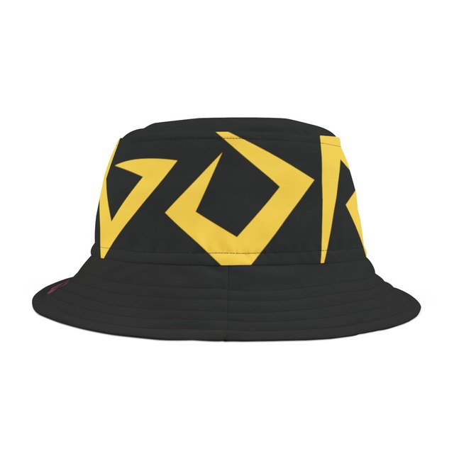🤍🖤 ɅGOᏒɅ Stacker Hat (AOP) — Small, Black stitching