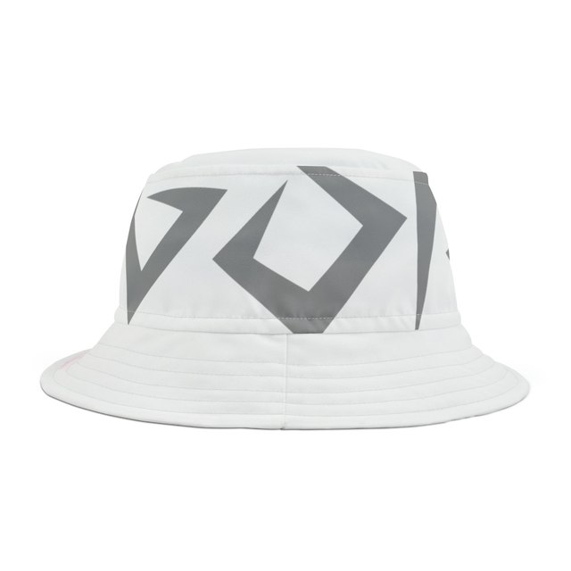 🤍🖤 ɅGOᏒɅ Stacker Hat (AOP) — Large, White stitching