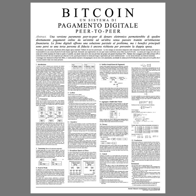Poster A2 "White Paper" Versione Italiana