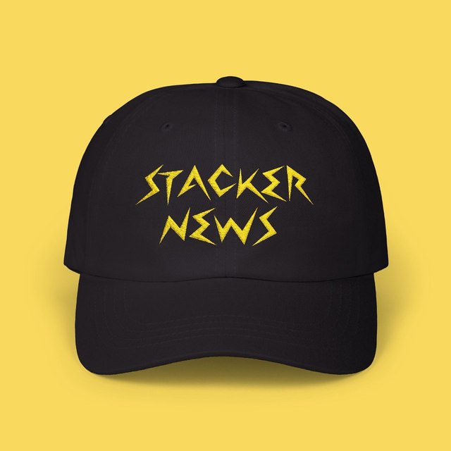🖤 STACKER NEWS - Classic Dad Cap (Embroidery) — Black, One size