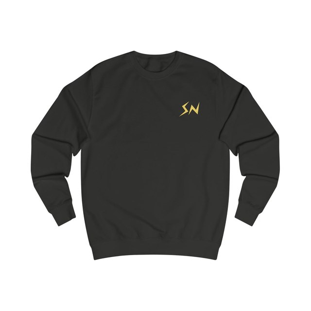 💛🩶🖤 STACKER NEWS Unisex Sweatshirt — Jet Black, M