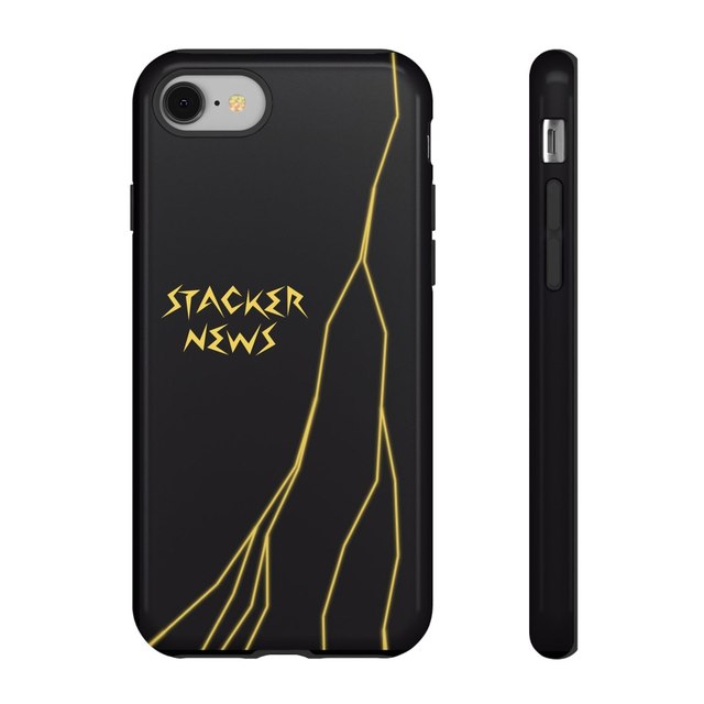 STACKER NEWS iPhone Black Tough Cases — iPhone 8, Glossy