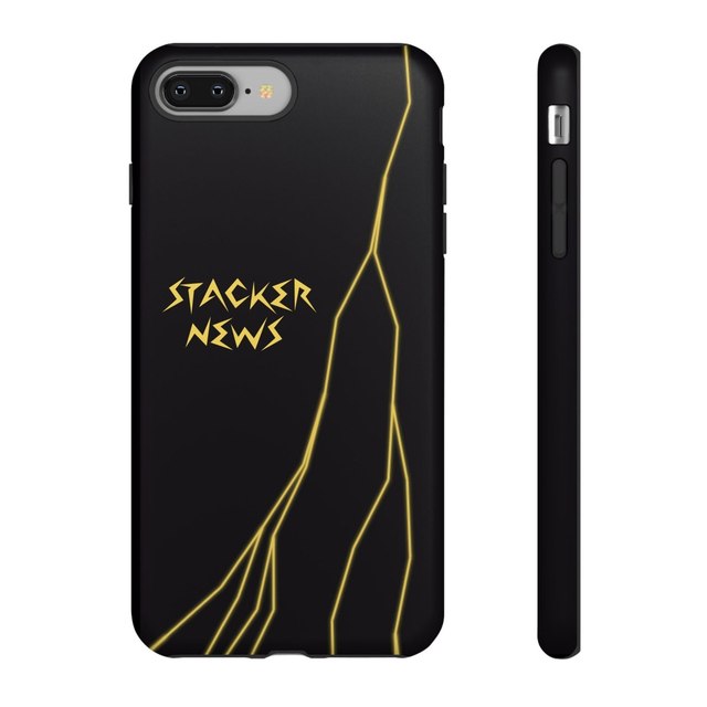 STACKER NEWS iPhone Black Tough Cases — iPhone 8 Plus, Matte