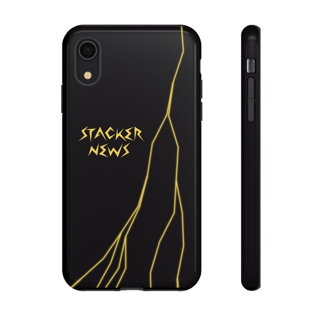 STACKER NEWS iPhone Black Tough Cases — iPhone XR, Glossy
