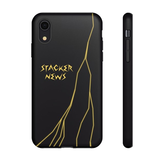STACKER NEWS iPhone Black Tough Cases — iPhone XR, Matte
