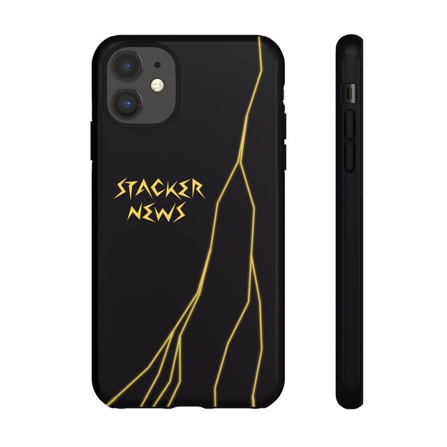 STACKER NEWS iPhone Black Tough Cases — iPhone 11, Glossy