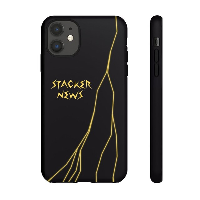 STACKER NEWS iPhone Black Tough Cases — iPhone 11, Matte