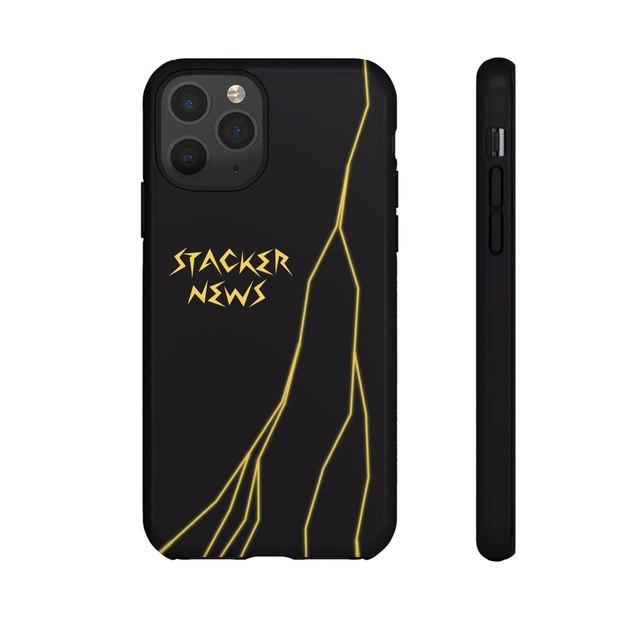 STACKER NEWS iPhone Black Tough Cases — iPhone 11 Pro, Glossy