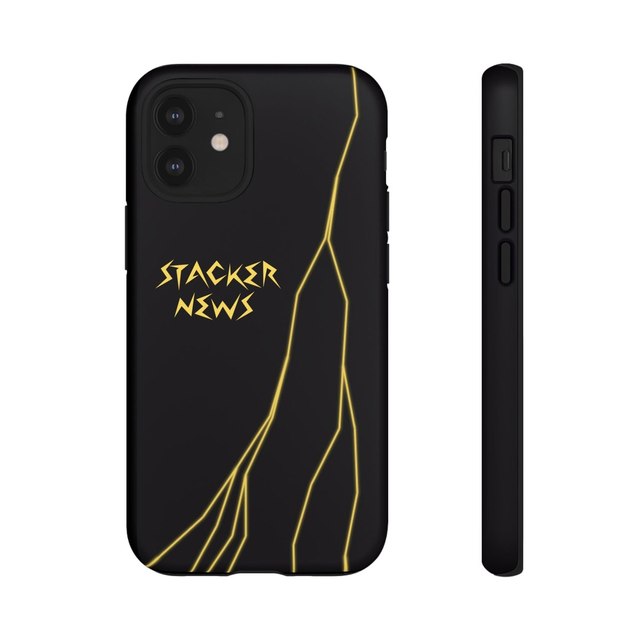 STACKER NEWS iPhone Black Tough Cases — iPhone 12 Mini, Matte