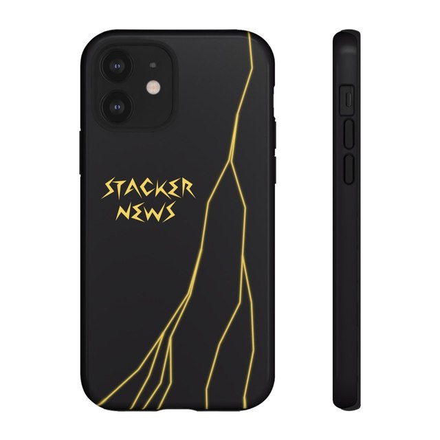 STACKER NEWS iPhone Black Tough Cases — iPhone 12, Glossy