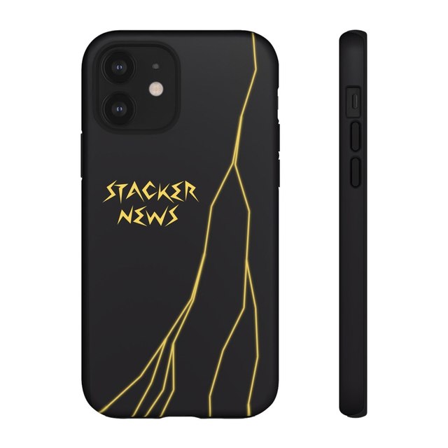 STACKER NEWS iPhone Black Tough Cases — iPhone 12, Matte